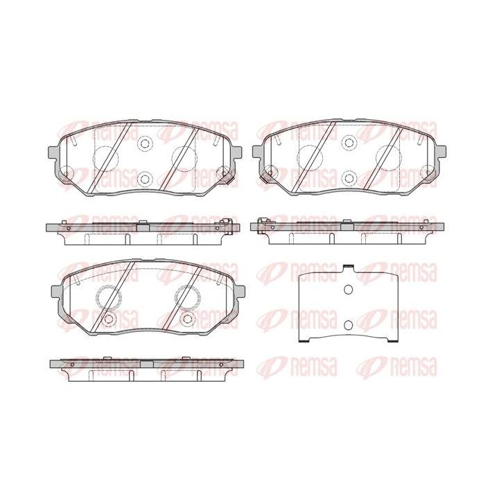 Stabdžių trinkelių rinkinys, diskinis stabdys REMSA 1661.02