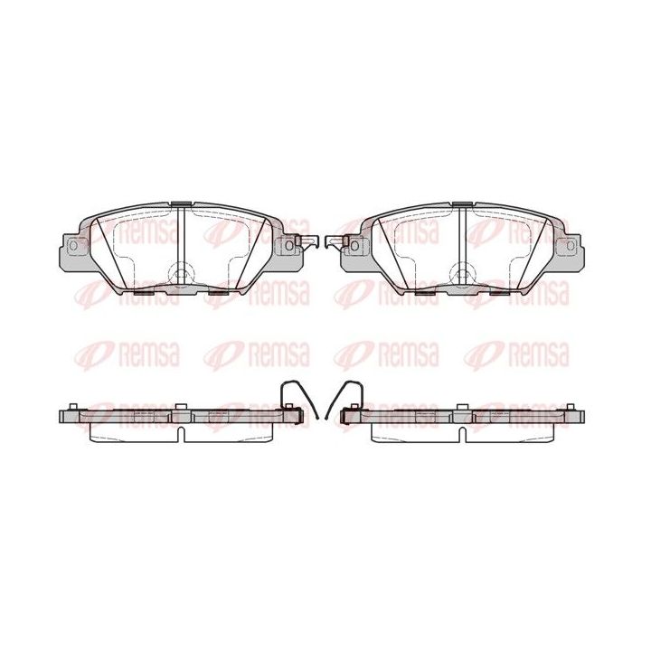 Stabdžių trinkelių rinkinys, diskinis stabdys REMSA 1677.00