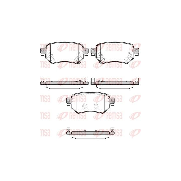 Stabdžių trinkelių rinkinys, diskinis stabdys REMSA 1682.02