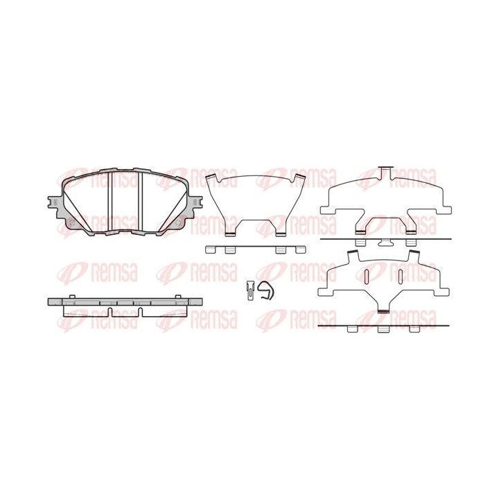 Stabdžių trinkelių rinkinys, diskinis stabdys REMSA 1708.00