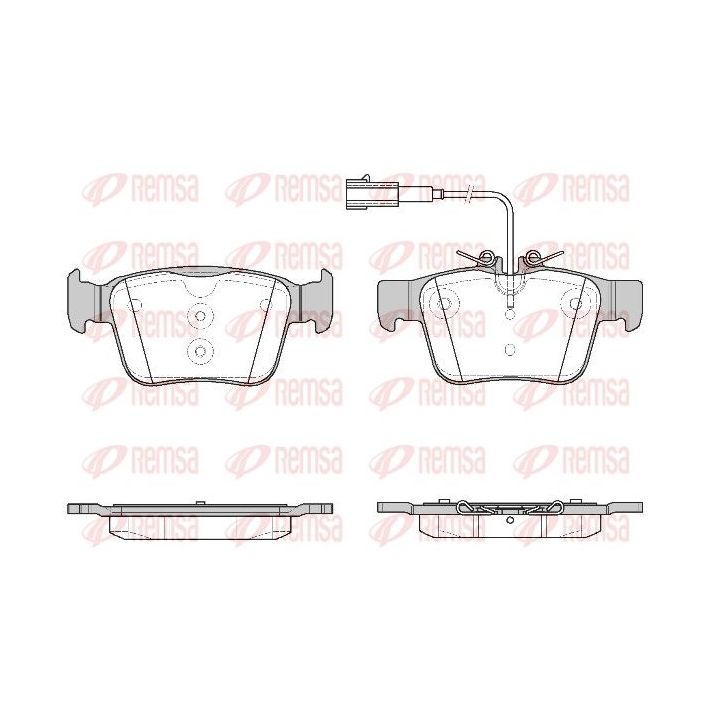 Stabdžių trinkelių rinkinys, diskinis stabdys REMSA 1722.02