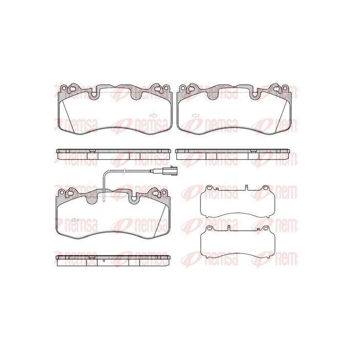 Stabdžių trinkelių rinkinys, diskinis stabdys REMSA 1723.01