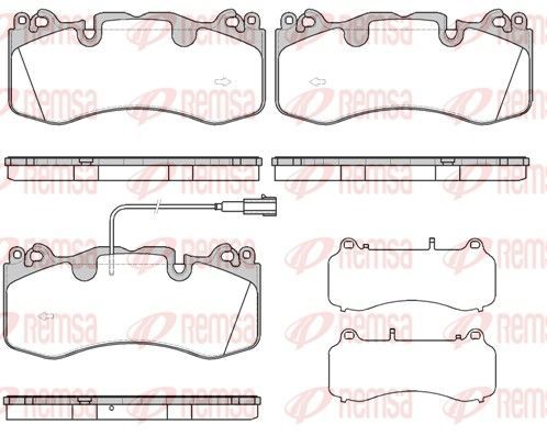 Stabdžių trinkelių rinkinys, diskinis stabdys REMSA 1723.01