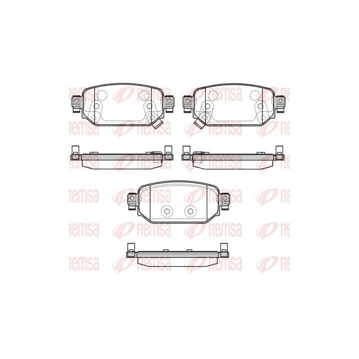 Stabdžių trinkelių rinkinys, diskinis stabdys REMSA 1731.02