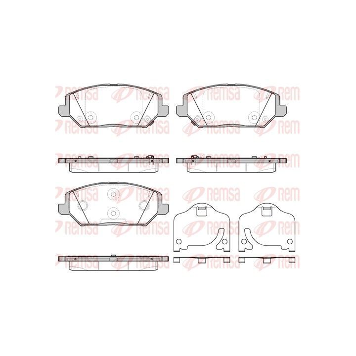 Stabdžių trinkelių rinkinys, diskinis stabdys REMSA 1783.02