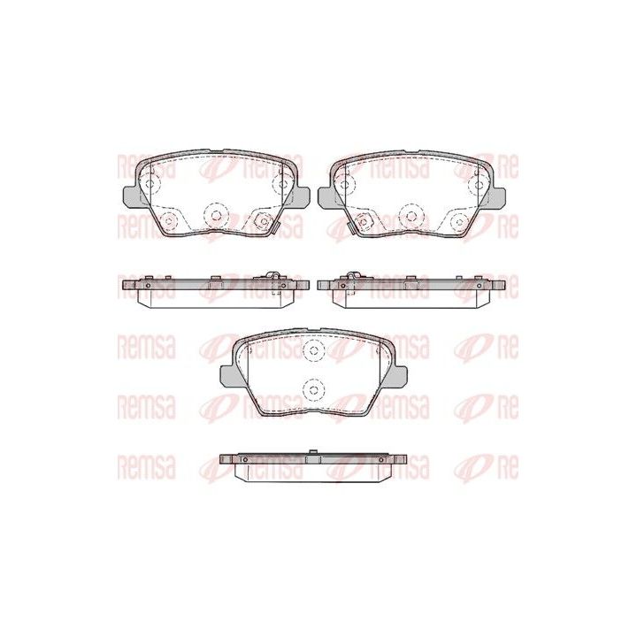 Stabdžių trinkelių rinkinys, diskinis stabdys REMSA 1784.02