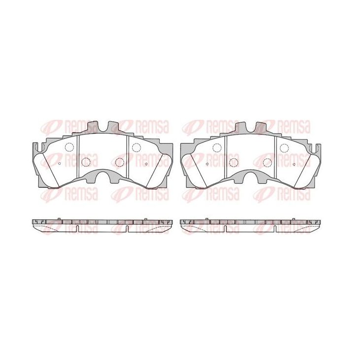 Stabdžių trinkelių rinkinys, diskinis stabdys REMSA 1789.00