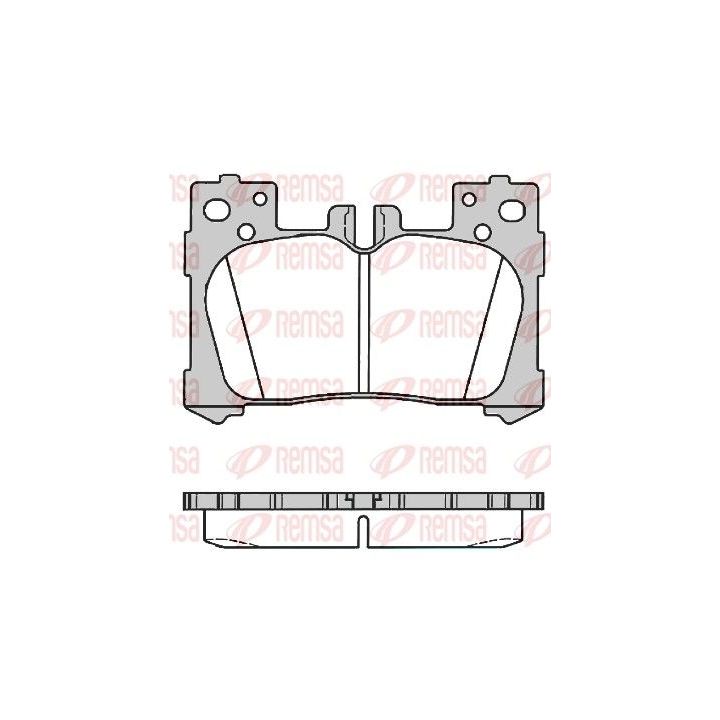 Stabdžių trinkelių rinkinys, diskinis stabdys REMSA 1791.00