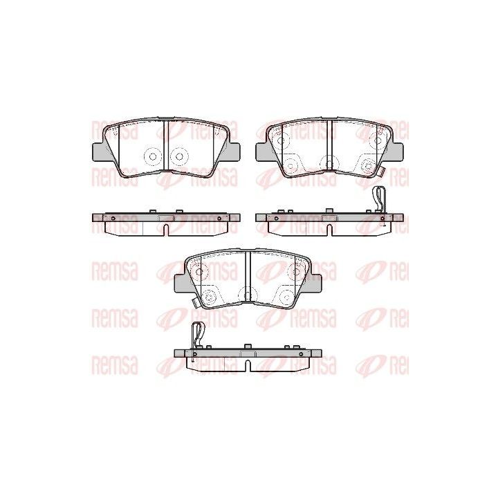 Stabdžių trinkelių rinkinys, diskinis stabdys REMSA 1807.02