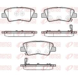 Stabdžių trinkelių rinkinys, diskinis stabdys REMSA 1807.12