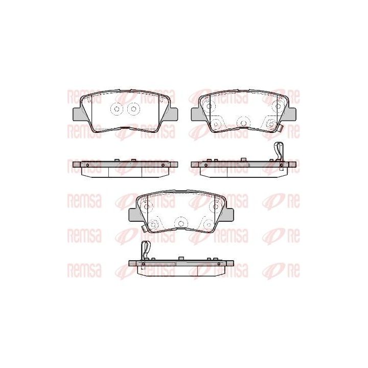 Stabdžių trinkelių rinkinys, diskinis stabdys REMSA 1807.12