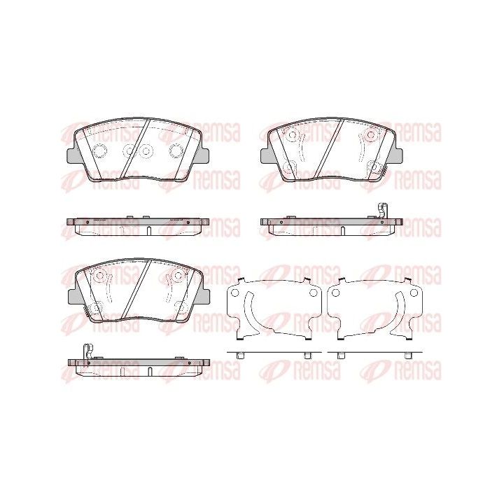 Stabdžių trinkelių rinkinys, diskinis stabdys REMSA 1811.02