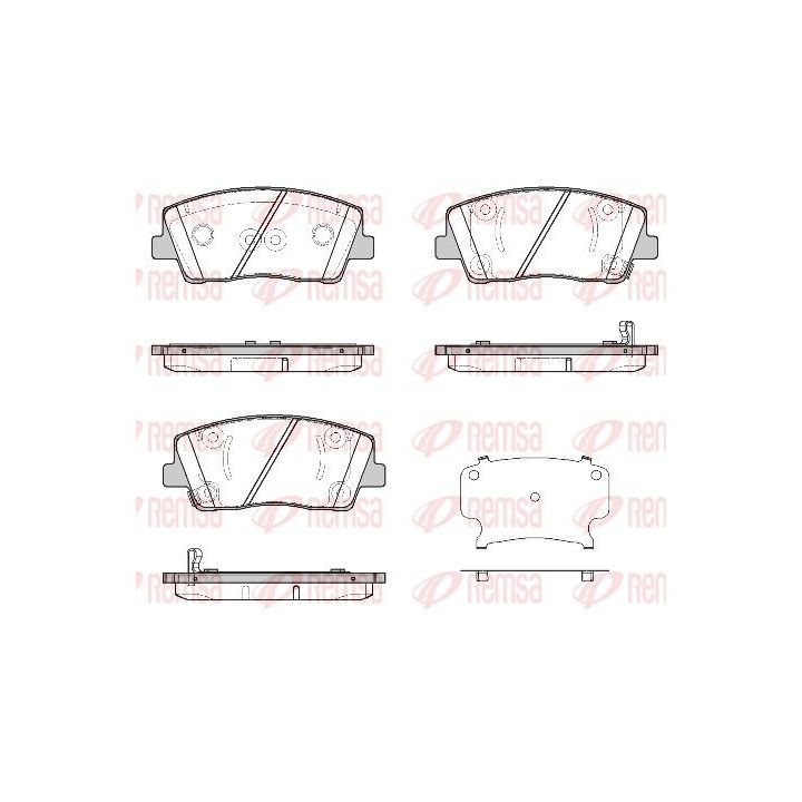 Stabdžių trinkelių rinkinys, diskinis stabdys REMSA 1812.02