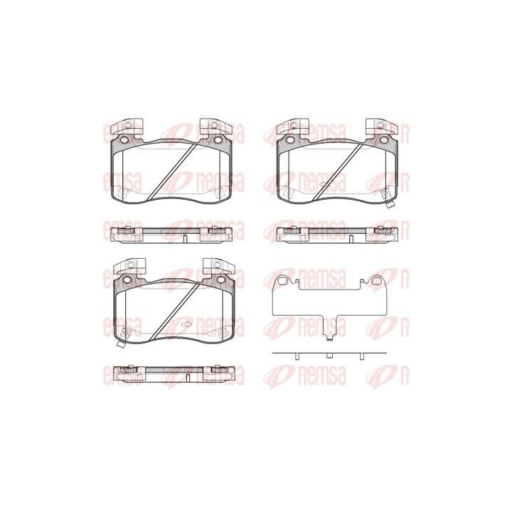 Stabdžių trinkelių rinkinys, diskinis stabdys REMSA 1813.02