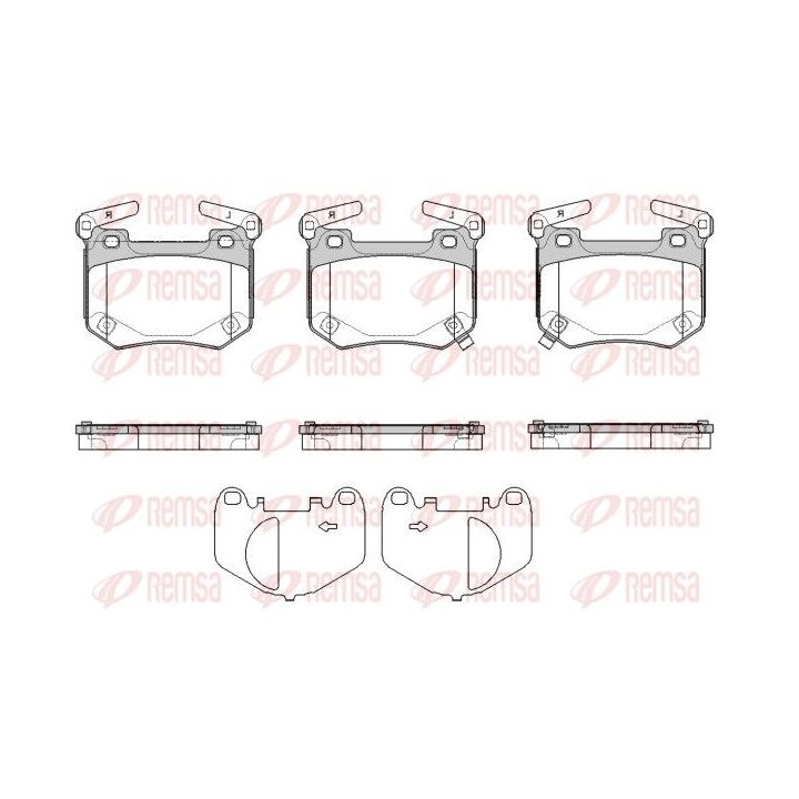 Stabdžių trinkelių rinkinys, diskinis stabdys REMSA 1849.02