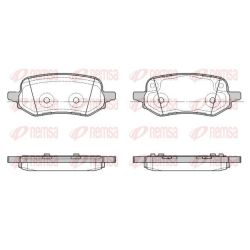 Stabdžių trinkelių rinkinys, diskinis stabdys REMSA 1886.00