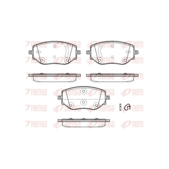 Stabdžių trinkelių rinkinys, diskinis stabdys REMSA 1887.00
