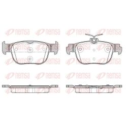 Stabdžių trinkelių rinkinys, diskinis stabdys REMSA 1897.00