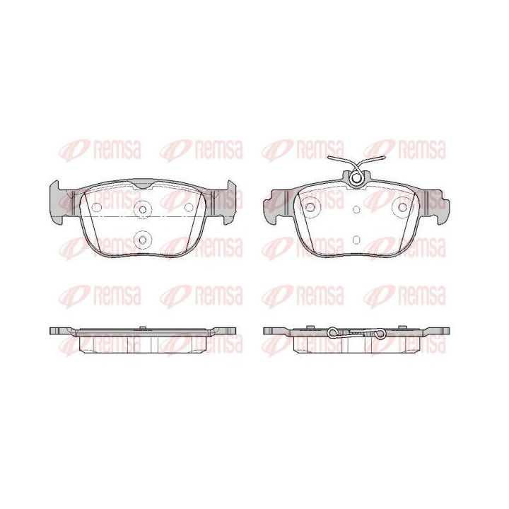 Stabdžių trinkelių rinkinys, diskinis stabdys REMSA 1897.00