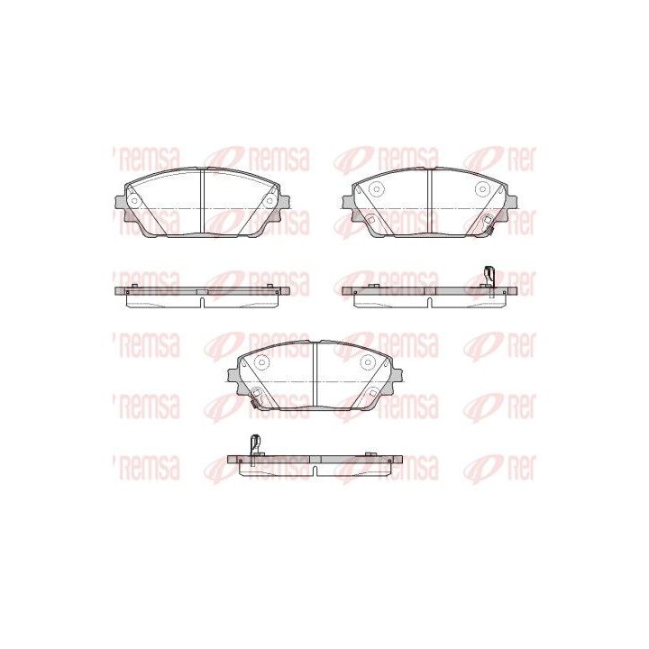 Stabdžių trinkelių rinkinys, diskinis stabdys REMSA 1900.02