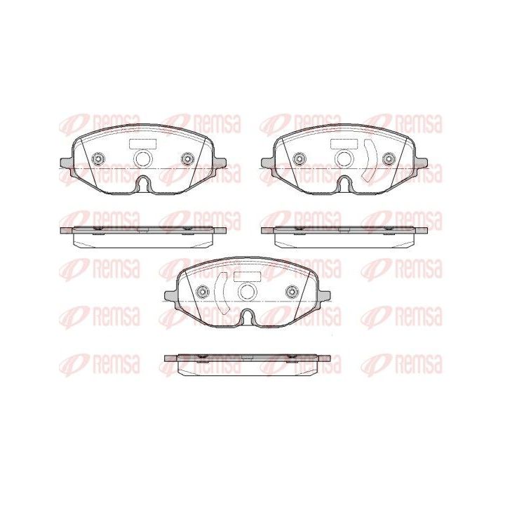 Stabdžių trinkelių rinkinys, diskinis stabdys REMSA 1906.01