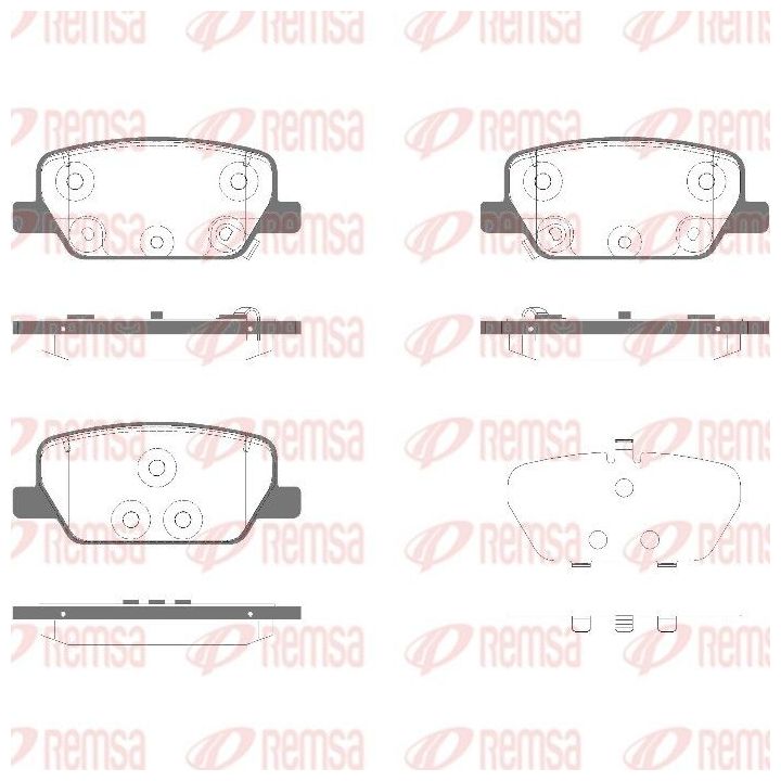 Stabdžių trinkelių rinkinys, diskinis stabdys REMSA 1911.02