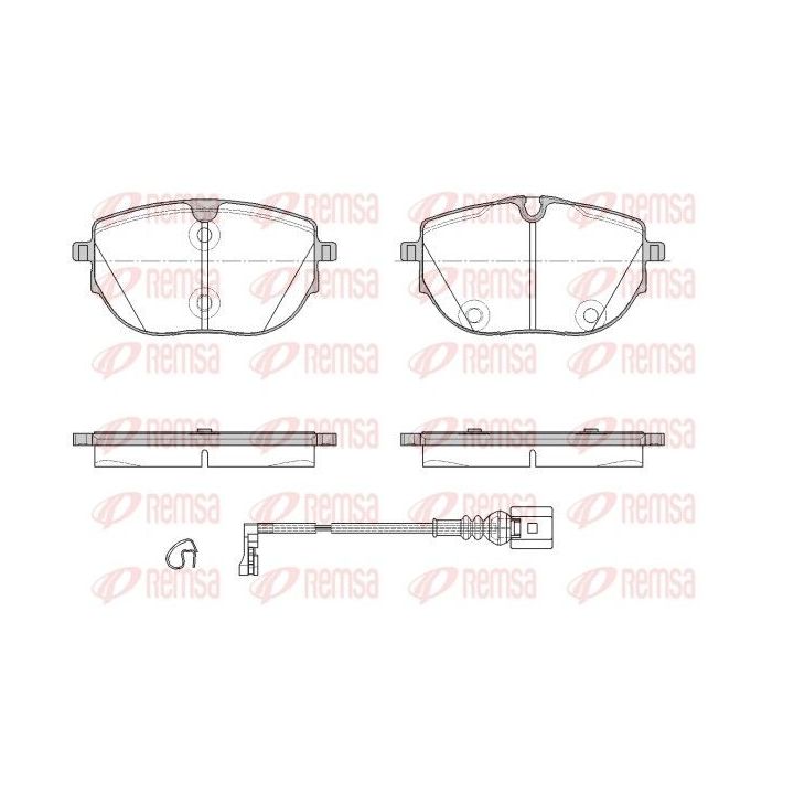 Stabdžių trinkelių rinkinys, diskinis stabdys REMSA 1920.01