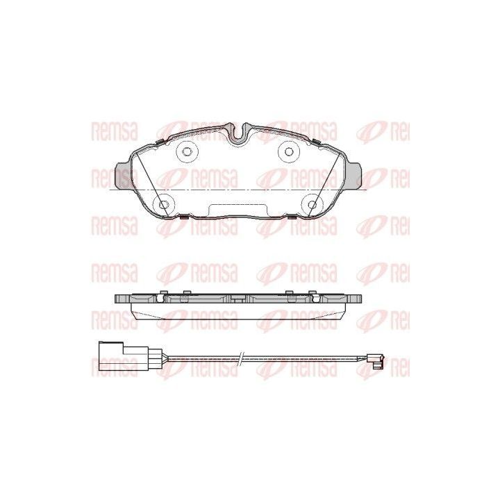 Stabdžių trinkelių rinkinys, diskinis stabdys REMSA 1931.01