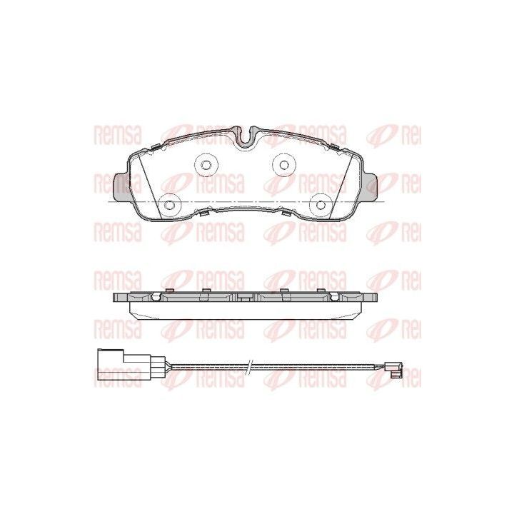 Stabdžių trinkelių rinkinys, diskinis stabdys REMSA 1932.01