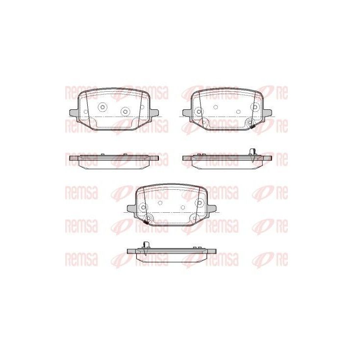 Stabdžių trinkelių rinkinys, diskinis stabdys REMSA 1933.02