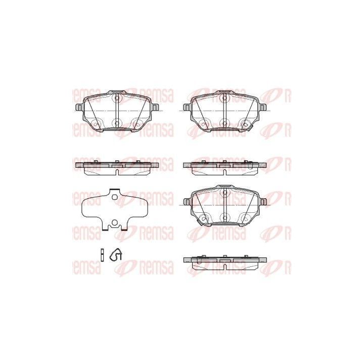 Stabdžių trinkelių rinkinys, diskinis stabdys REMSA 1937.02