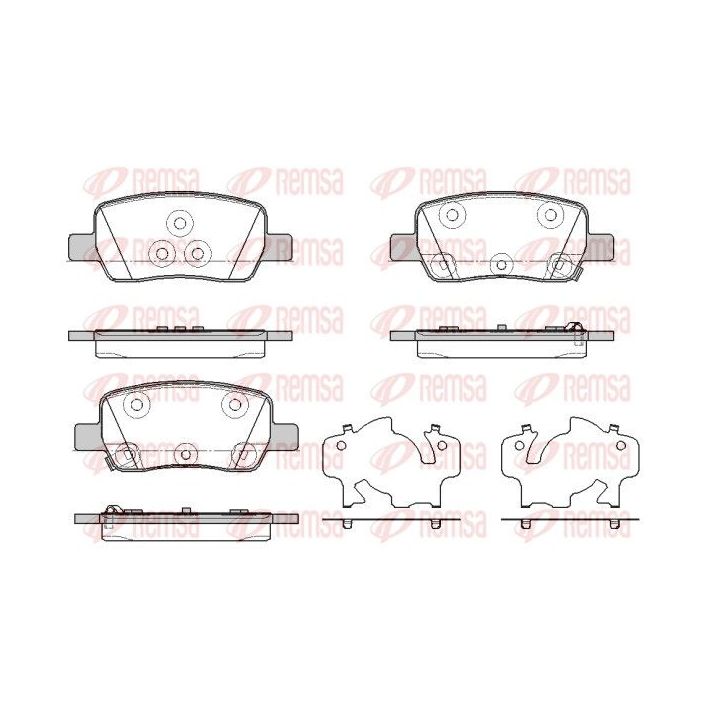 Stabdžių trinkelių rinkinys, diskinis stabdys REMSA 1942.02