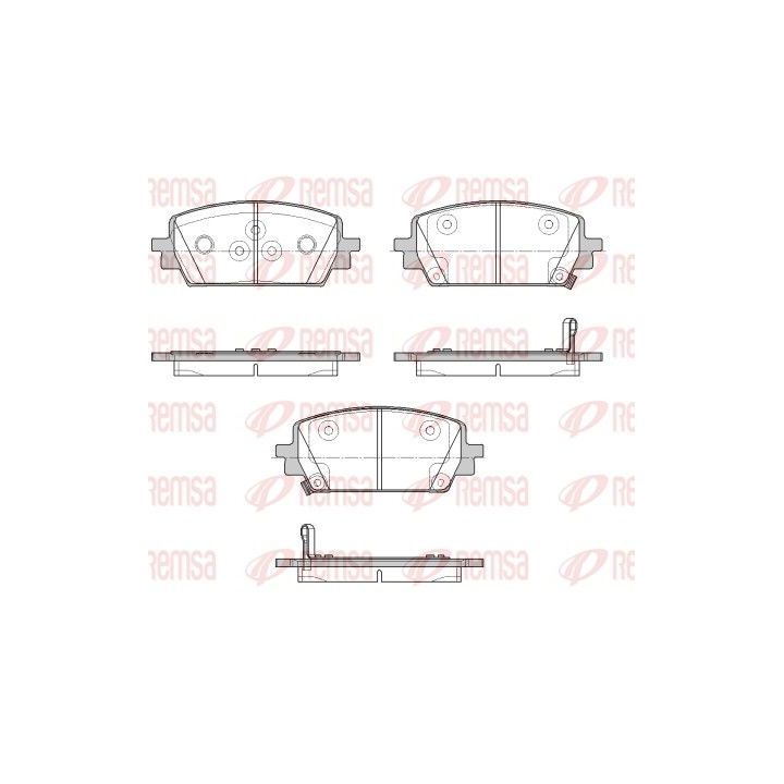 Stabdžių trinkelių rinkinys, diskinis stabdys REMSA 1943.02