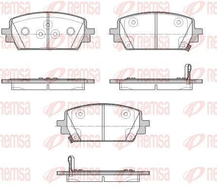 Stabdžių trinkelių rinkinys, diskinis stabdys REMSA 1943.02