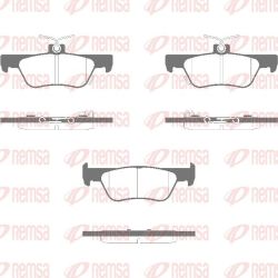 Stabdžių trinkelių rinkinys, diskinis stabdys REMSA 1944.02