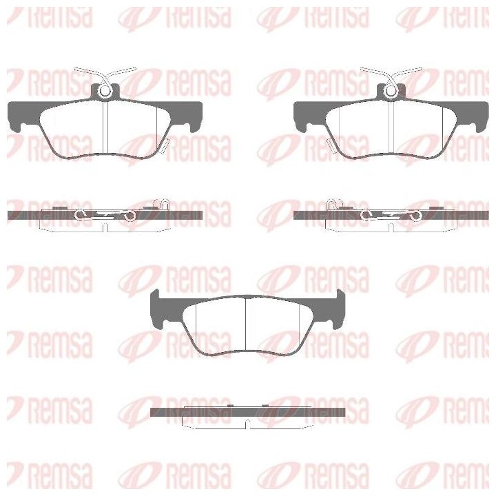 Stabdžių trinkelių rinkinys, diskinis stabdys REMSA 1944.02