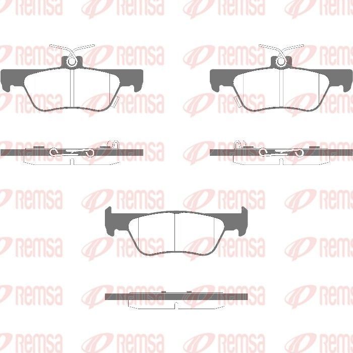 Stabdžių trinkelių rinkinys, diskinis stabdys REMSA 1944.02