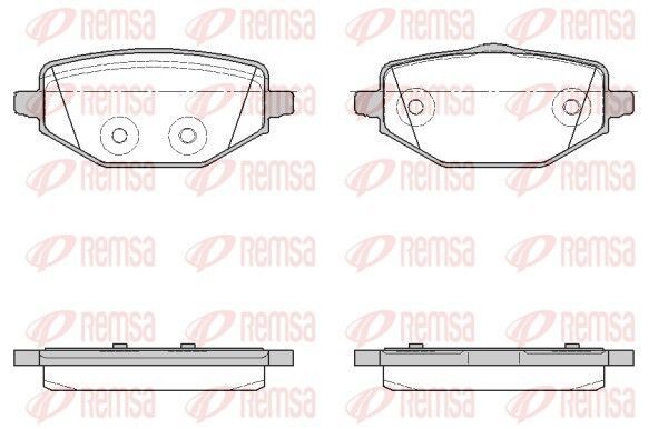 Stabdžių trinkelių rinkinys, diskinis stabdys REMSA 1946.00