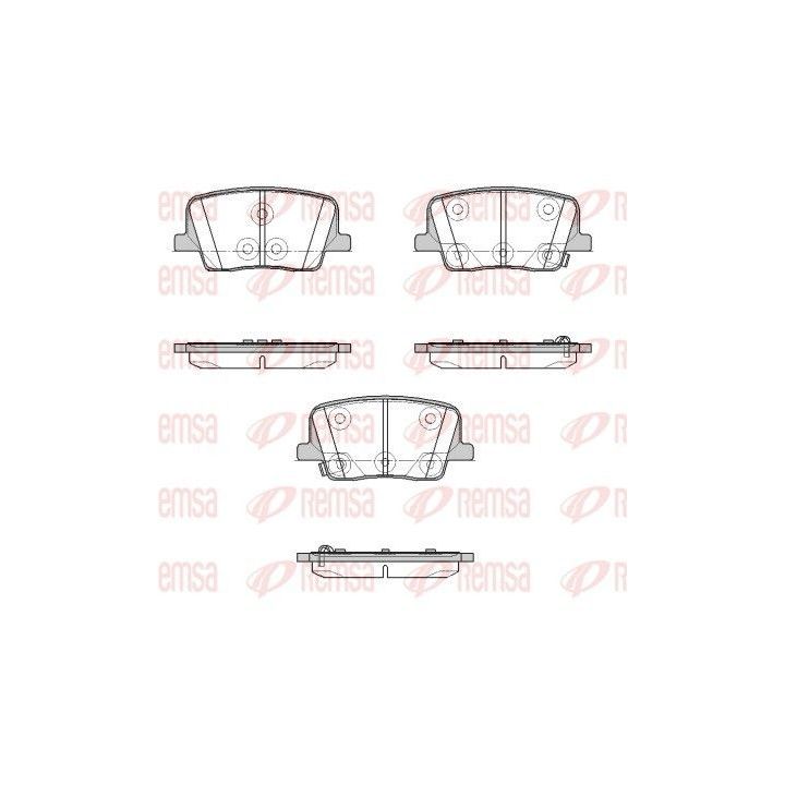 Stabdžių trinkelių rinkinys, diskinis stabdys REMSA 1947.02