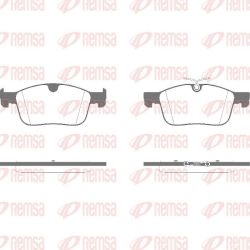 Stabdžių trinkelių rinkinys, diskinis stabdys REMSA 1949.00