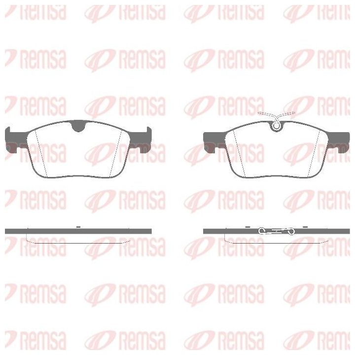 Stabdžių trinkelių rinkinys, diskinis stabdys REMSA 1949.00