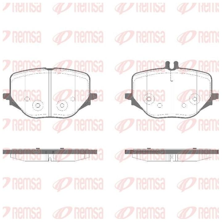 Stabdžių trinkelių rinkinys, diskinis stabdys REMSA 1950.00