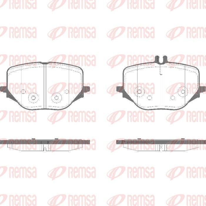 Stabdžių trinkelių rinkinys, diskinis stabdys REMSA 1950.00