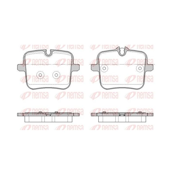 Stabdžių trinkelių rinkinys, diskinis stabdys REMSA 1954.00