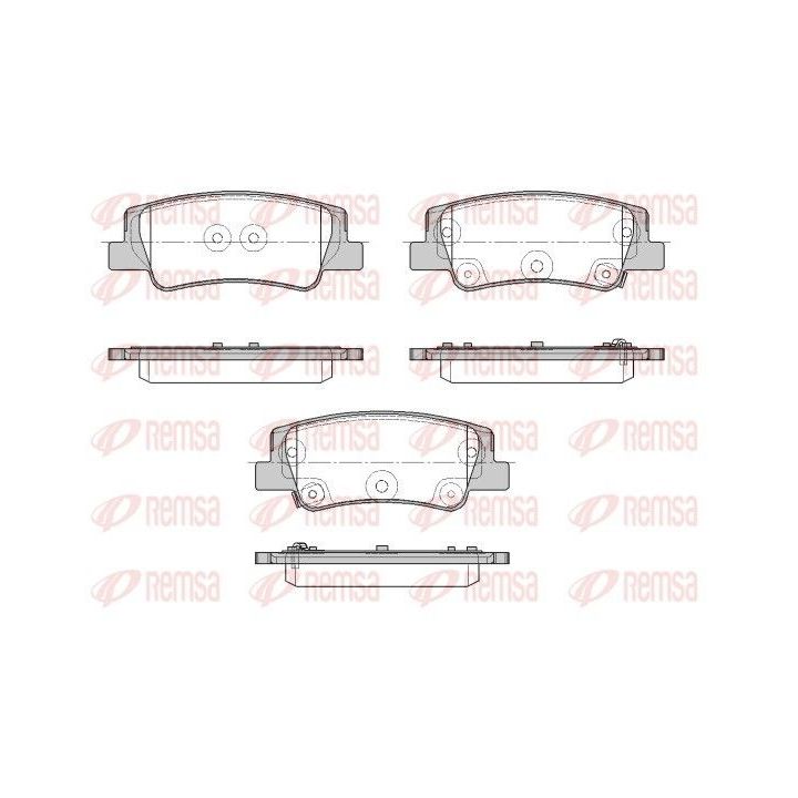 Stabdžių trinkelių rinkinys, diskinis stabdys REMSA 1956.02