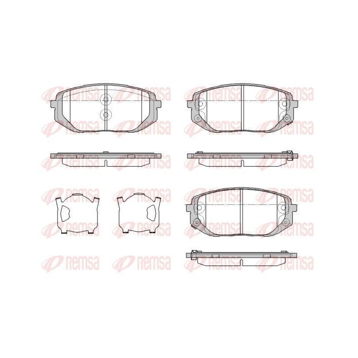 Stabdžių trinkelių rinkinys, diskinis stabdys REMSA 1957.02