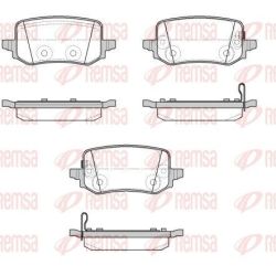 Stabdžių trinkelių rinkinys, diskinis stabdys REMSA 1958.02