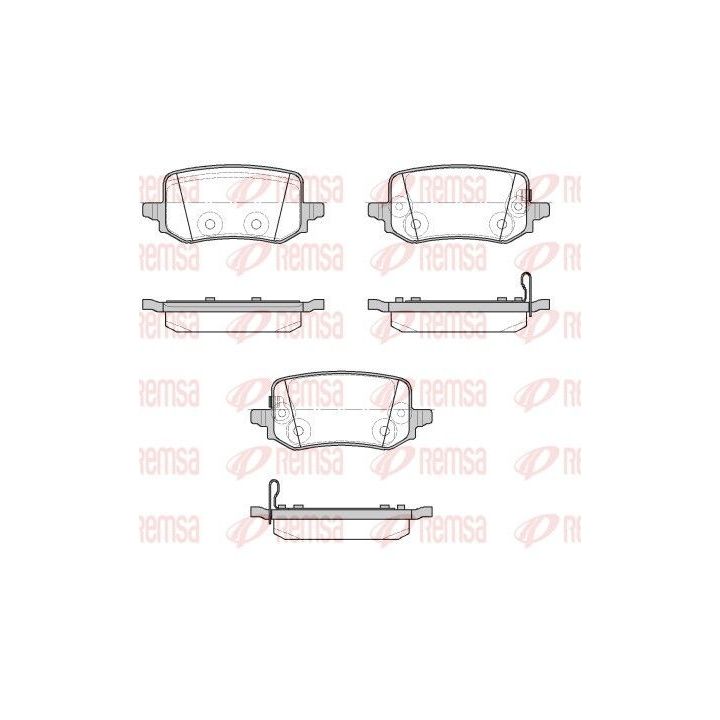Stabdžių trinkelių rinkinys, diskinis stabdys REMSA 1958.02