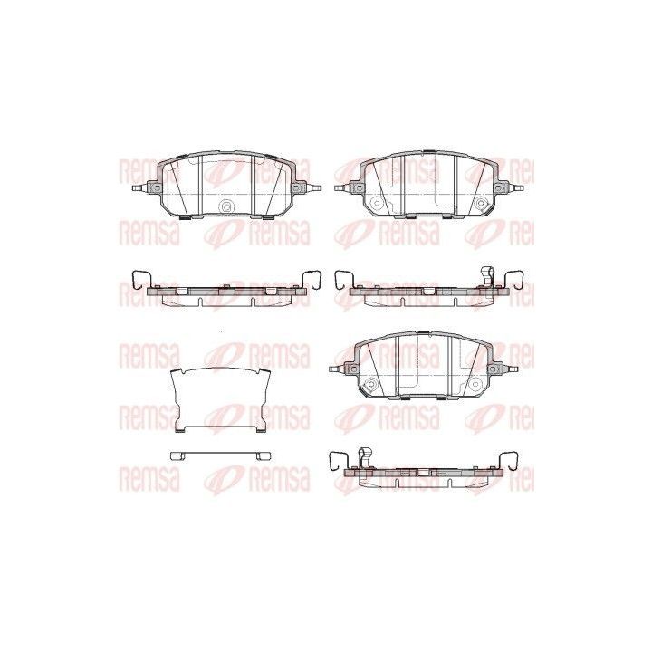 Stabdžių trinkelių rinkinys, diskinis stabdys REMSA 1960.02