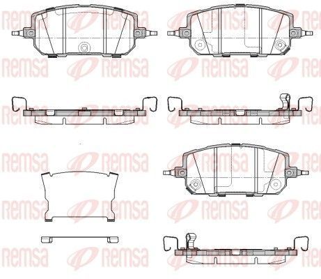 Stabdžių trinkelių rinkinys, diskinis stabdys REMSA 1960.02